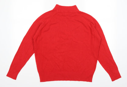 Affections Womens Red   Pullover Jumper Size L