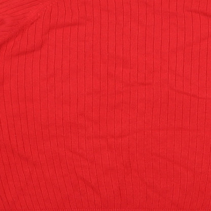 Affections Womens Red   Pullover Jumper Size L