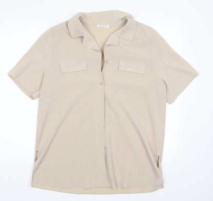 Womens UK Size 16 Berkertex Brown Basic Button-Up