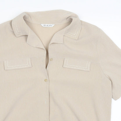 Womens UK Size 16 Berkertex Brown Basic Button-Up