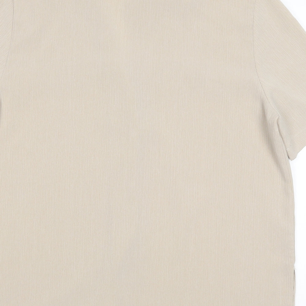 Womens UK Size 16 Berkertex Brown Basic Button-Up