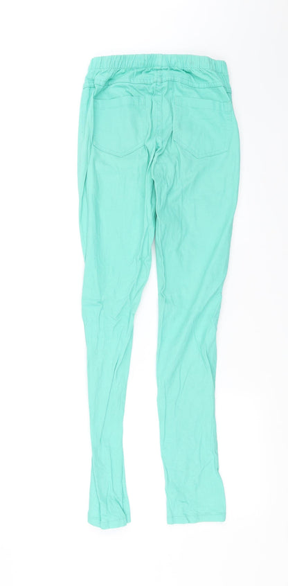 Womens UK Size M Pieces Regular Fit Straight Green Jeans