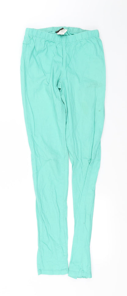 Womens UK Size M Pieces Regular Fit Straight Green Jeans