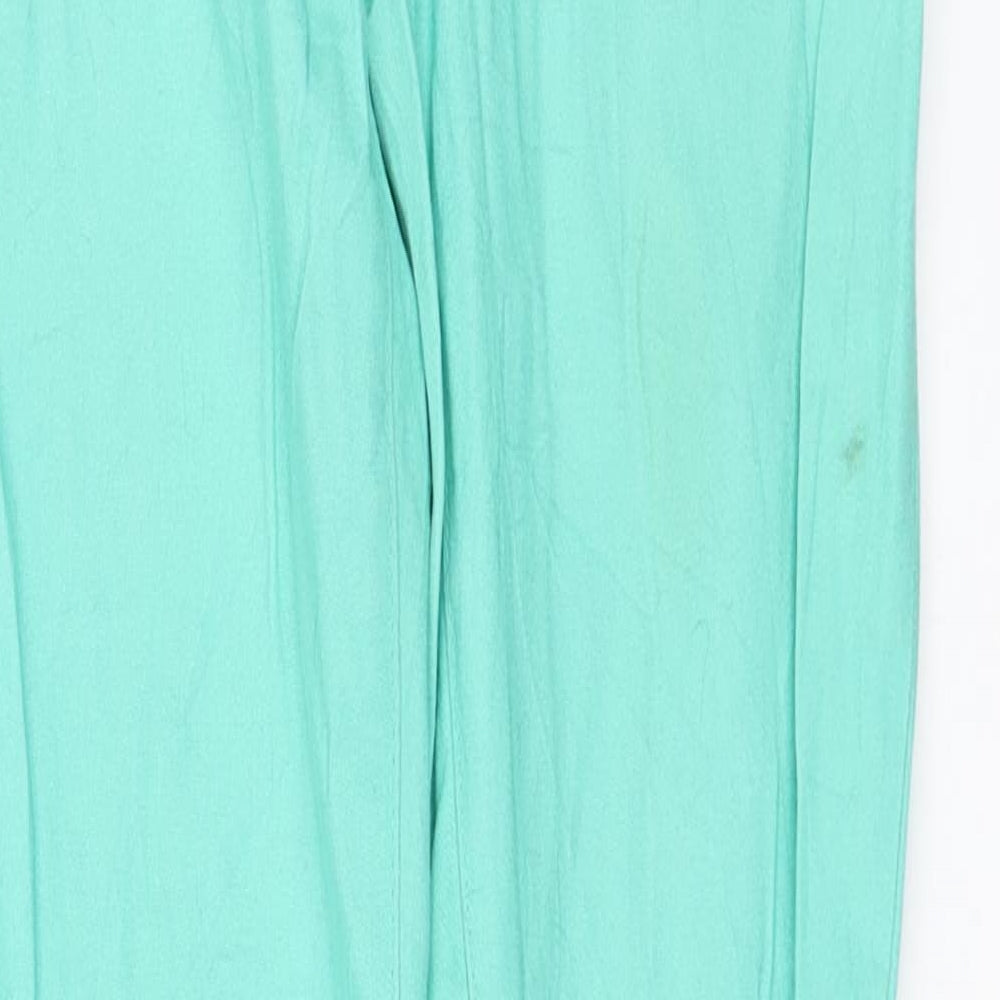 Womens UK Size M Pieces Regular Fit Straight Green Jeans