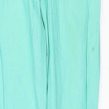 Womens UK Size M Pieces Regular Fit Straight Green Jeans