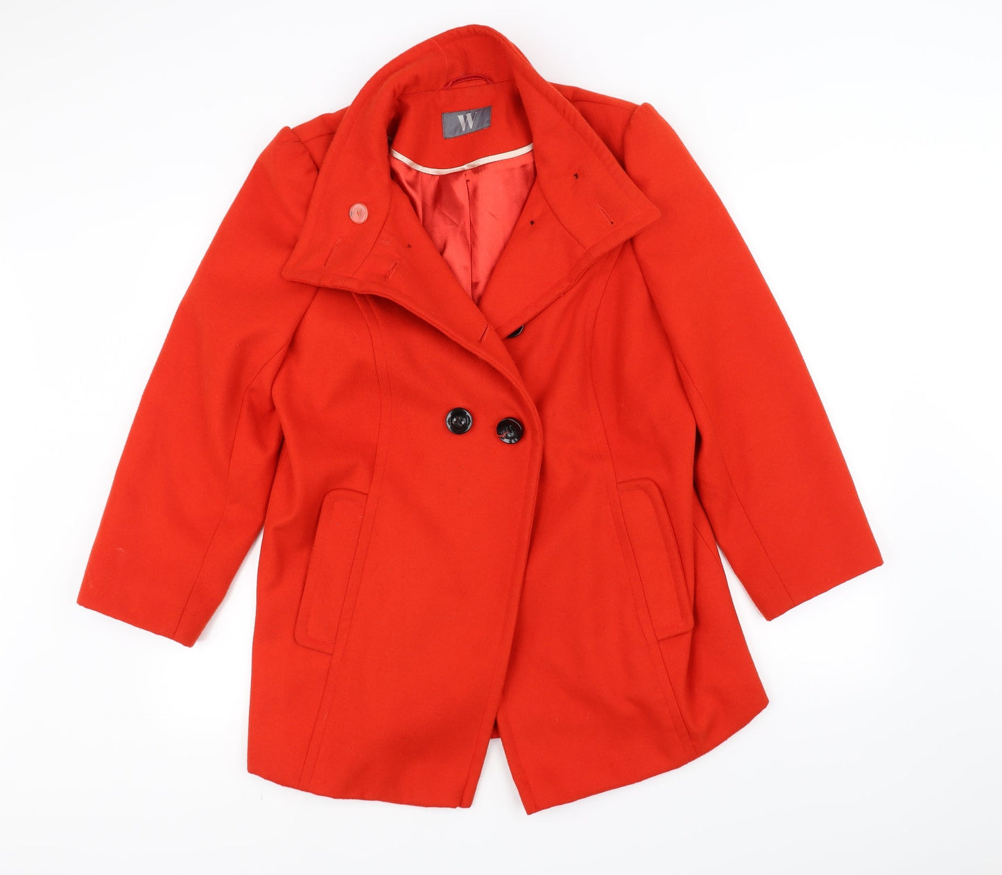 Womens UK Size 14 BHS Red Overcoat