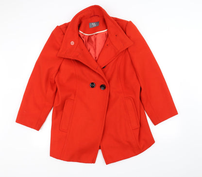 Womens UK Size 14 BHS Red Overcoat