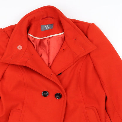 Womens UK Size 14 BHS Red Overcoat