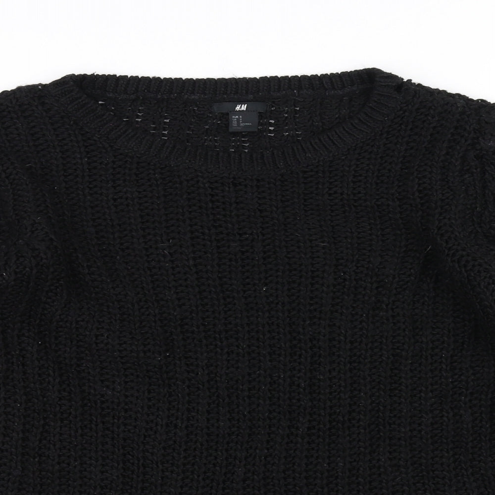 H&M Womens Black   Pullover Jumper Size S