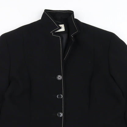 Smith Collection Womens Black   Overcoat Coat Size 12