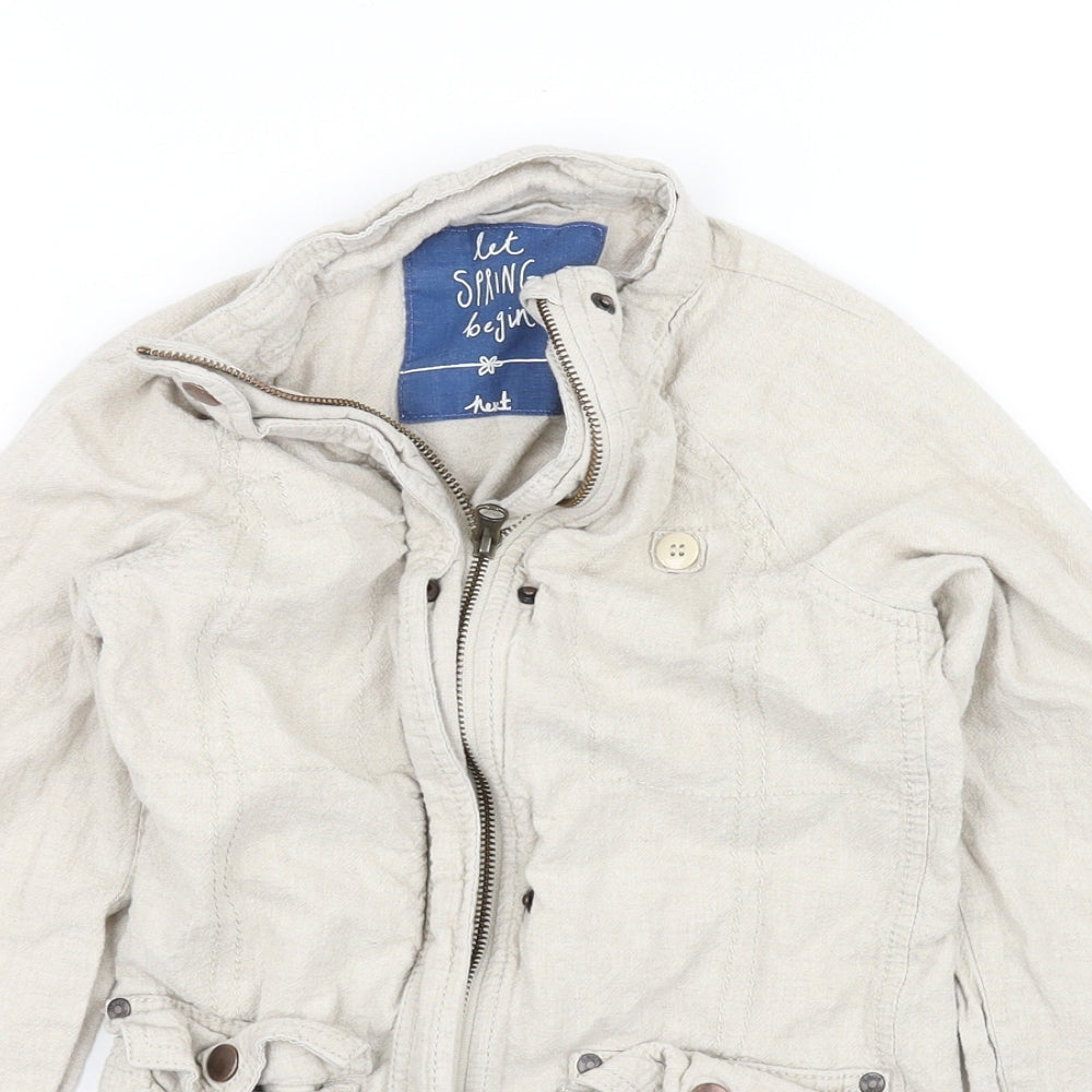 NEXT Girls White   Overcoat Coat Size 9 Years