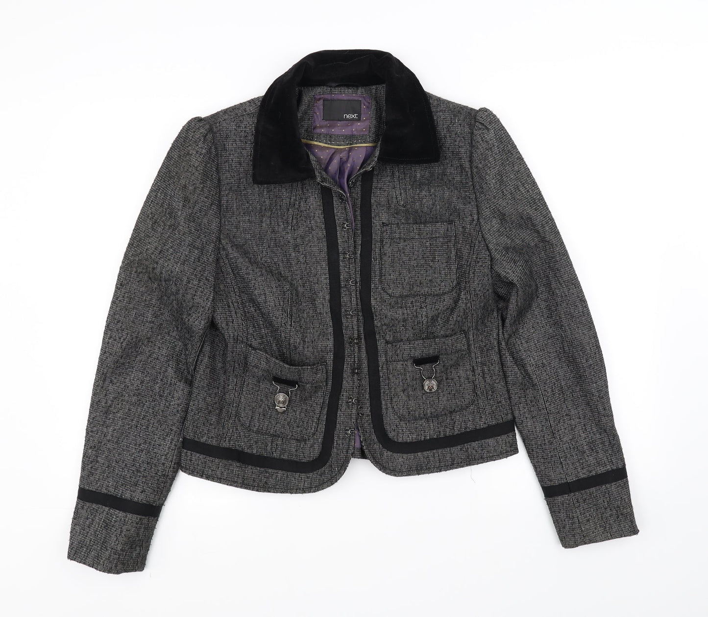 Womens UK Size M NEXT Grey Overcoat