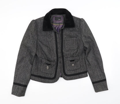Womens UK Size M NEXT Grey Overcoat
