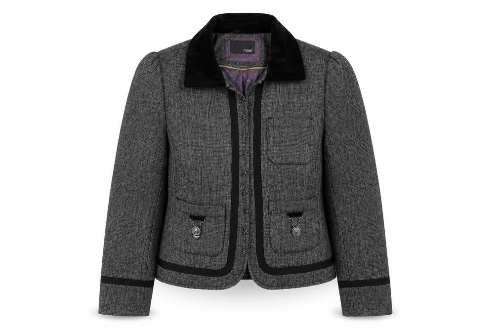 Next Womens Grey   Overcoat Coat Size M