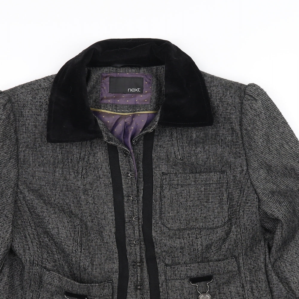Womens UK Size M NEXT Grey Overcoat