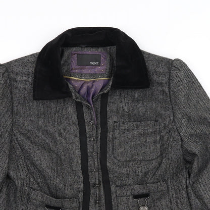 Womens UK Size M NEXT Grey Overcoat