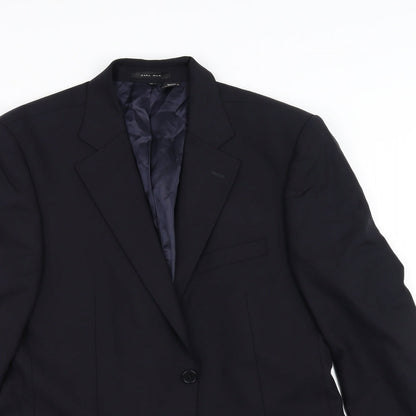 Zara Mens Blue   Jacket Suit Jacket Size 40
