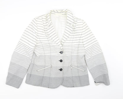 Womens UK Size 16 Bonita White Overcoat