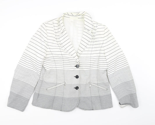 Womens UK Size 16 Bonita White Overcoat