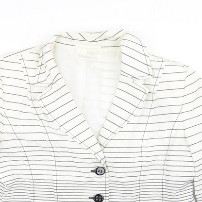 Womens UK Size 16 Bonita White Overcoat