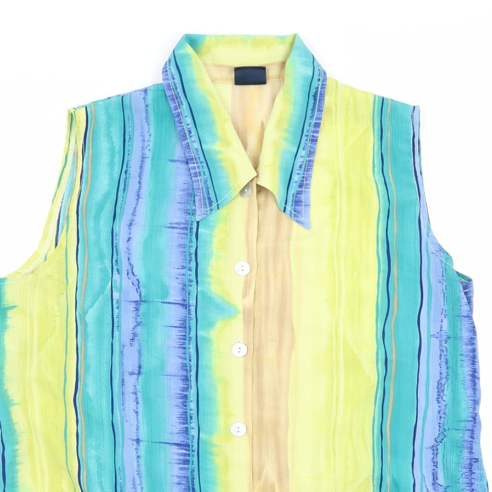 Womens UK Size 16 Your Sixth Sense Blue Basic Button-Up