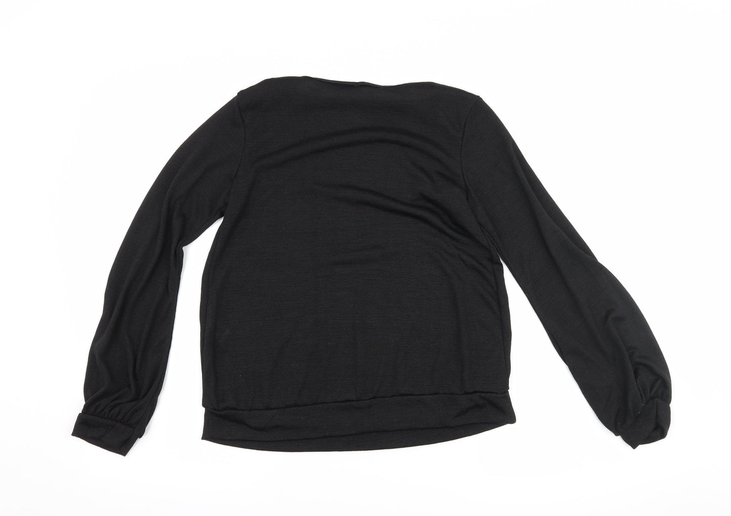 Womens UK Size 10 Boohoo Black Basic T-Shirt