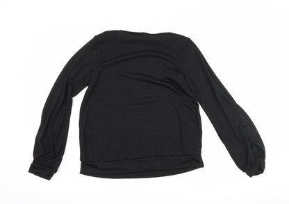 Womens UK Size 10 Boohoo Black Basic T-Shirt