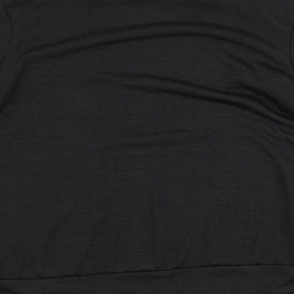 Womens UK Size 10 Boohoo Black Basic T-Shirt