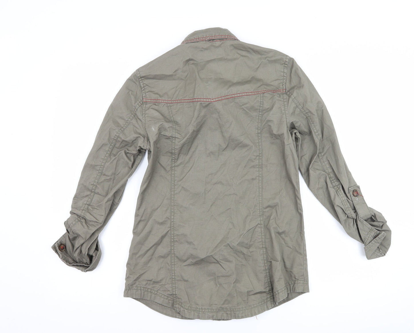 Womens UK Size 8 Atmosphere Green Basic Button-Up