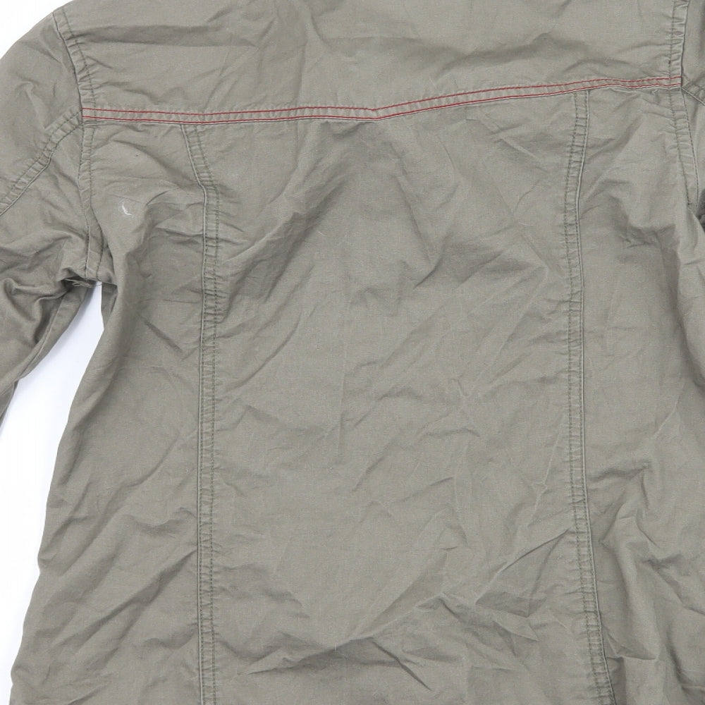 Womens UK Size 8 Atmosphere Green Basic Button-Up