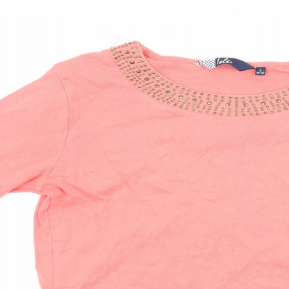 Womens UK Size S isle Pink Basic T-Shirt