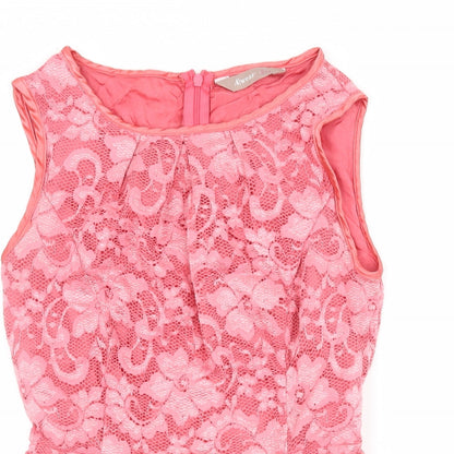 Awear Womens Pink Floral  Basic Tank Size 8