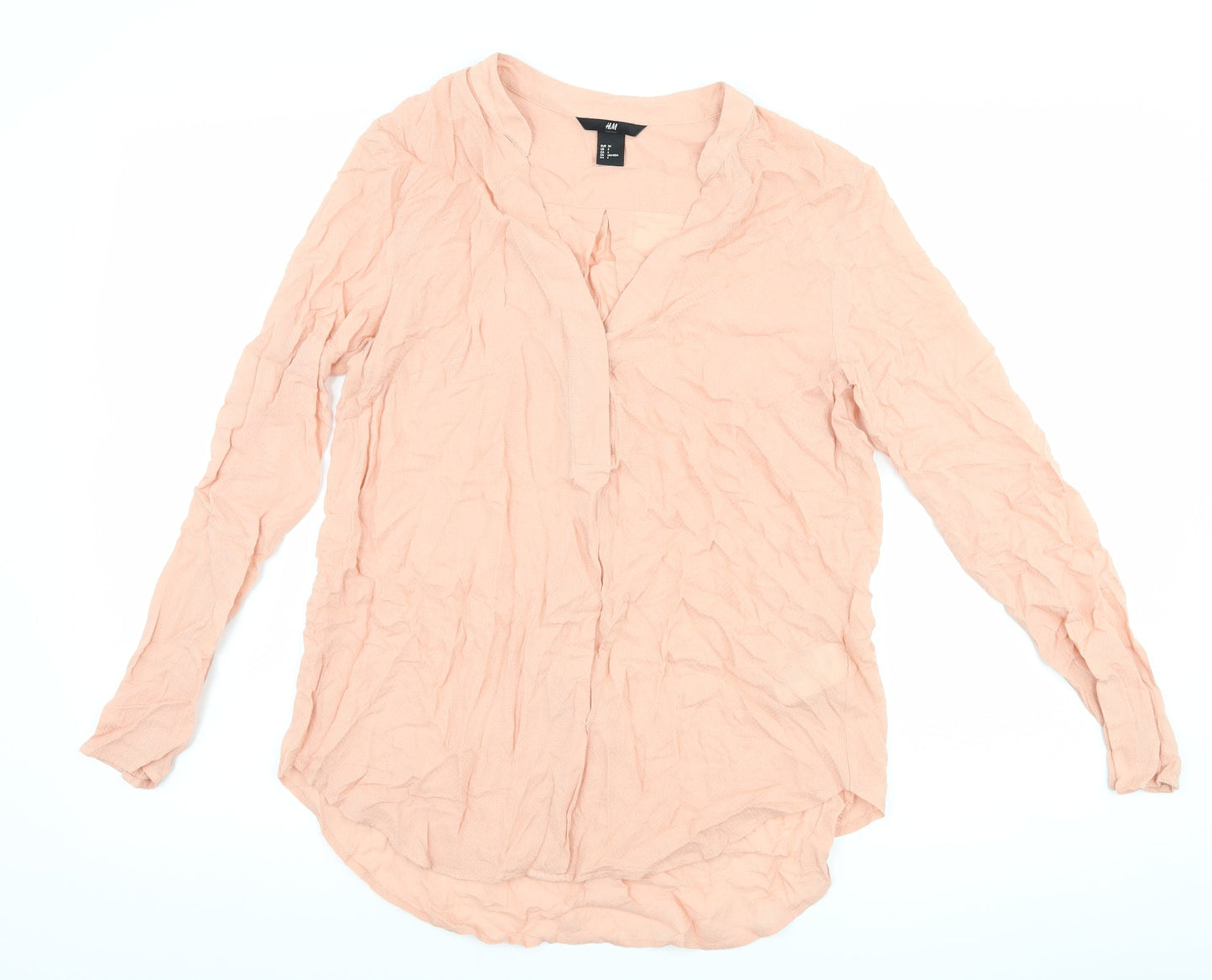Womens UK Size 6 H&M Pink Basic Blouse