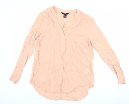 Womens UK Size 6 H&M Pink Basic Blouse
