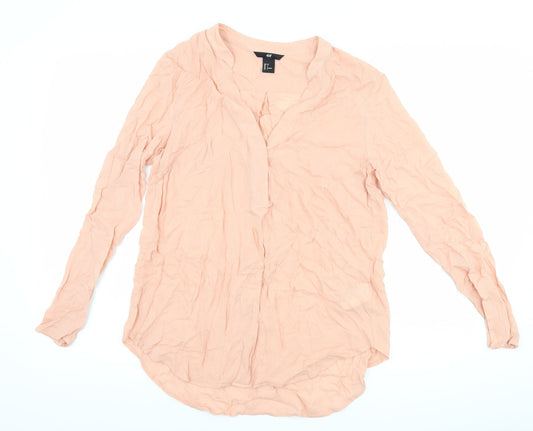 Womens UK Size 6 H&M Pink Basic Blouse