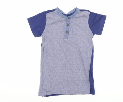 Matalan Boys Blue Striped  Basic T-Shirt Size 8 Years