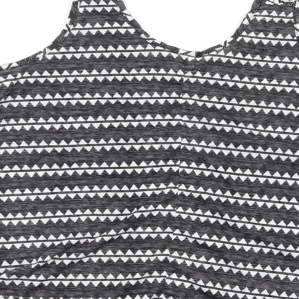 Womens UK Size M H&M Black Basic Tank
