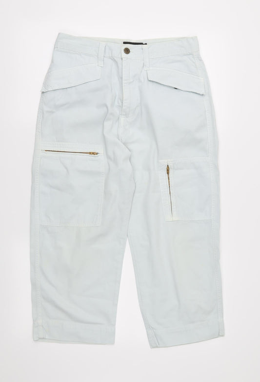 NEXT Womens White   Cargo Trousers Size 30 in L21 in