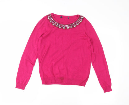 Marks & Spencer Womens Pink   Pullover Jumper Size 8