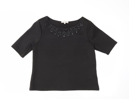 Lee Ann Womens Black   Basic Blouse Size 12