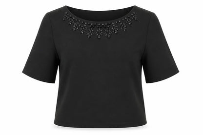 Lee Ann Womens Black   Basic Blouse Size 12