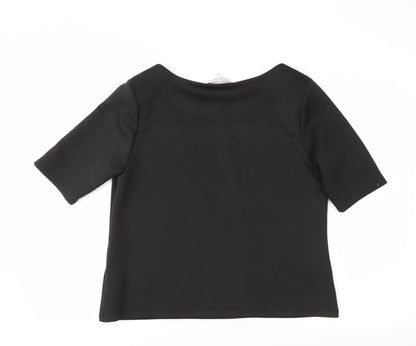 Lee Ann Womens Black   Basic Blouse Size 12