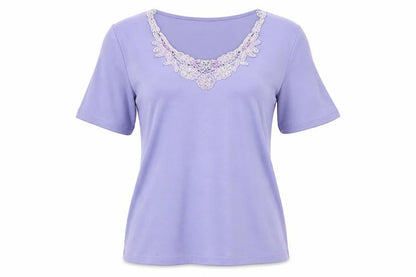 Womens UK Size 14 Berkertex Purple Basic Blouse