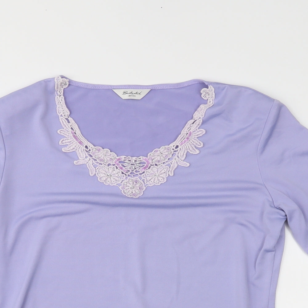 Berkertex Womens Purple   Basic Blouse Size 14