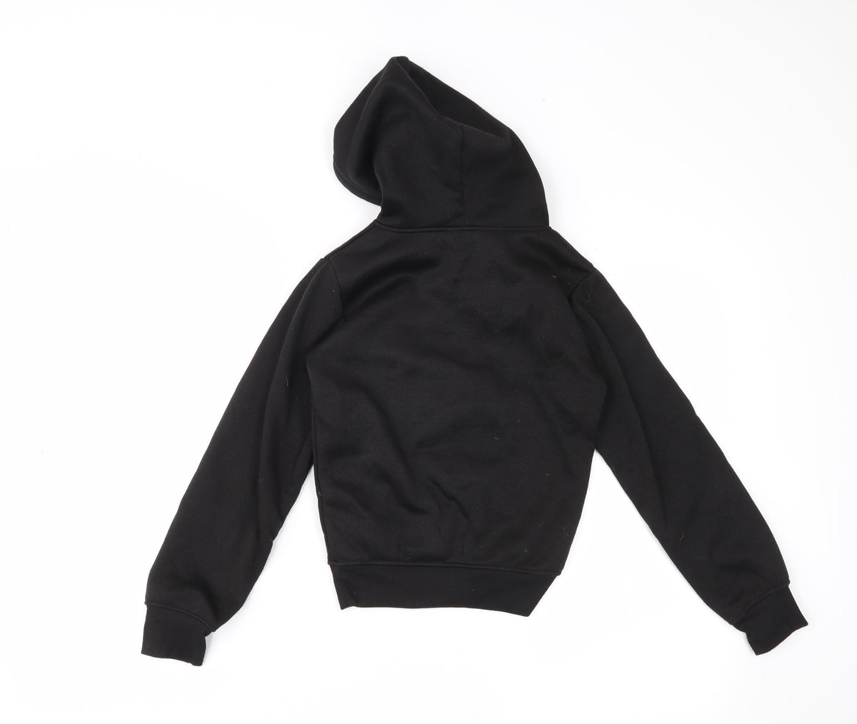 Preworn Boys Black   Pullover Hoodie Size 7 Years