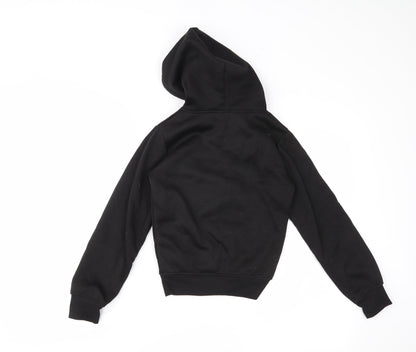 Preworn Boys Black   Pullover Hoodie Size 7 Years
