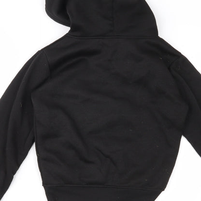 Preworn Boys Black   Pullover Hoodie Size 7 Years