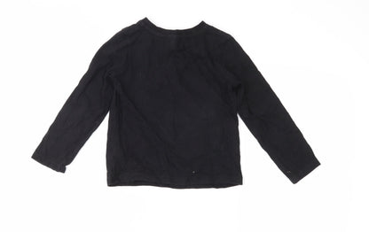 TU Boys Black   Basic T-Shirt Size 5-6 Years