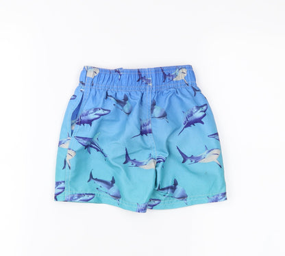 rebal Boys Blue Ombré  Cropped Trousers Size 18-24 Months