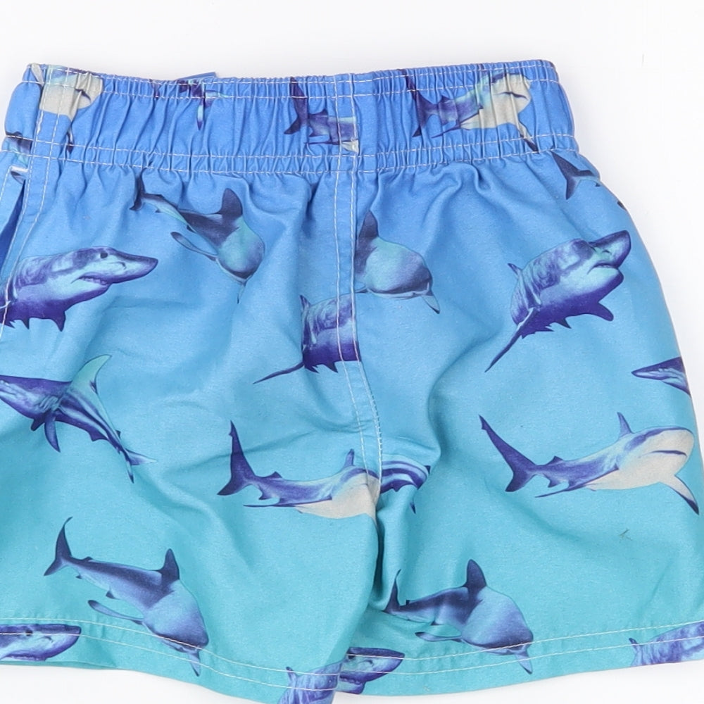 rebal Boys Blue Ombré  Cropped Trousers Size 18-24 Months
